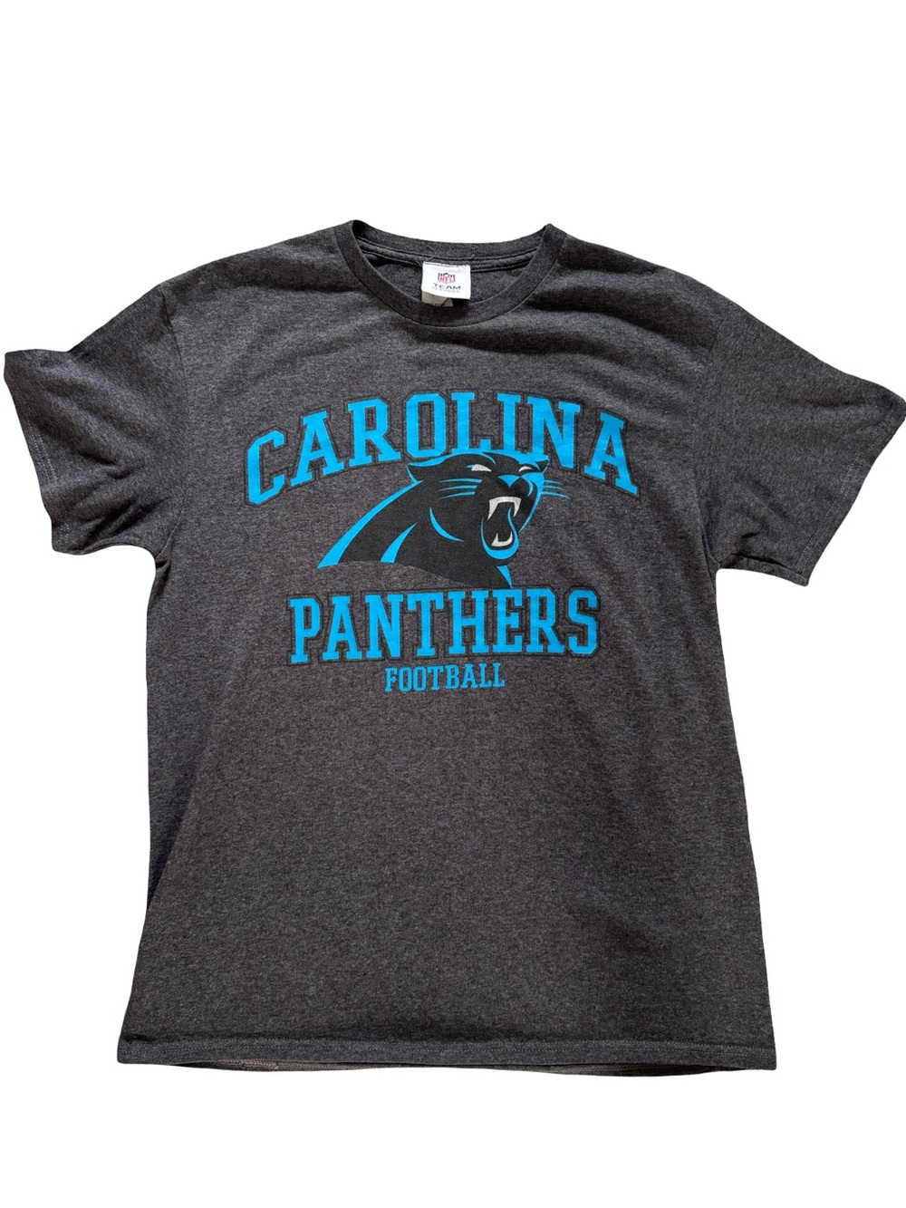 Carolina Panthers NFL Team Apparel Gray Graphic T Shirt Men Medium Football Tee